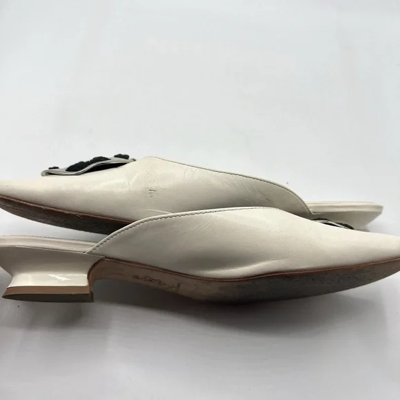 Tory Burch Sz‎ 10 Patos Logo Kitten Heel Mules - Picture 8 of 13